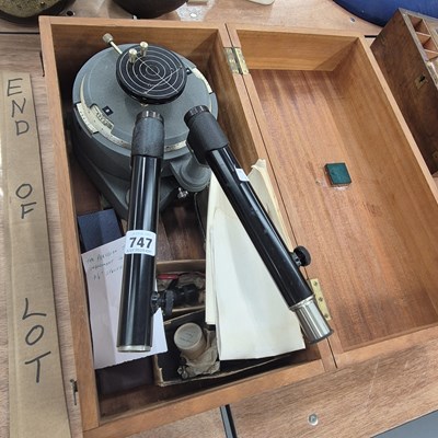 Lot 747 - A wooden cased Precision Tool & Instrument Co...