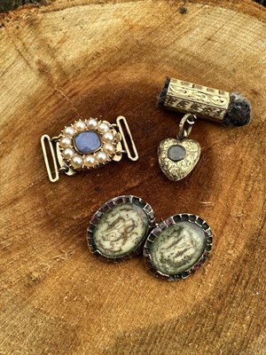 Lot 1134 - A group of antique jewellery, comprising: a...