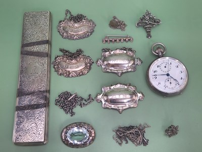 Lot 1048 - A quantity of hallmarked silver, Continental...