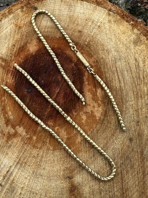 Lot 1162 - A snake-link chain necklace with a decorative...