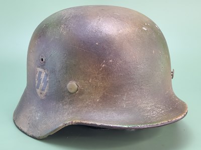 Lot 1347 - A German WWII M40 helmet, with Normandy...