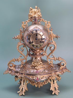 Lot 1546 - A late 19th century French ormolu mantle clock,...