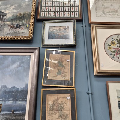 Lot 280 - Two antique framed Joshua Archer maps of...