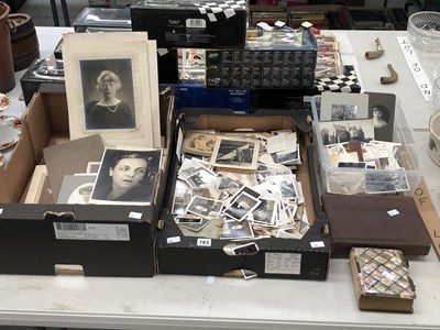 Lot 783 - A mother of pearl covered and another album...