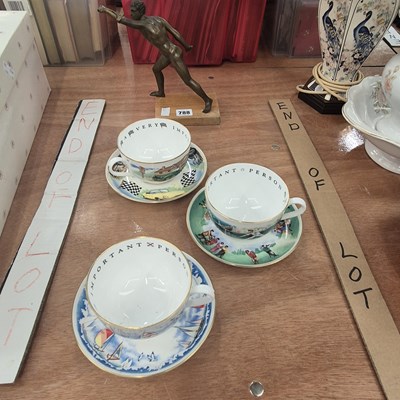 Lot 788 - Three Worcester sporting subject breakfast...