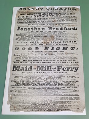 Lot 1854 - Three early 19th-century theatre bills,...
