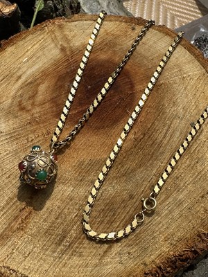 Lot 1138 - A mid-century Italian fancy-link neck chain...