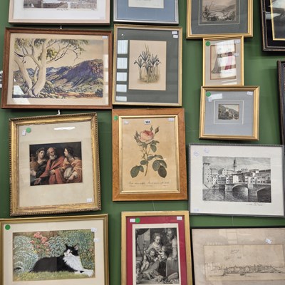Lot 304 - Three botanical study prints, two American...
