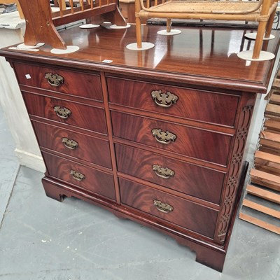 Lot 213 - A 20th century mahogany two door cabinet with...