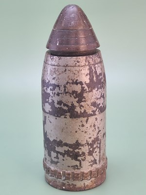 Lot 1754 - A WWI British 18-pounder explosive artillery...