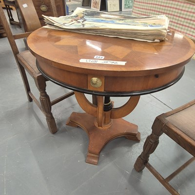 Lot 223 - A 20th century mahogany inlaid Biedermeier...