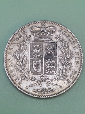 Lot 1766 - A Victorian silver crown dated 1845.