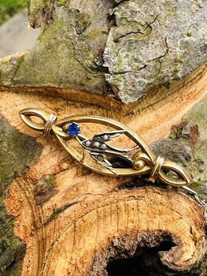 Lot 1010 - An Edwardian gem-set swallow brooch, the...