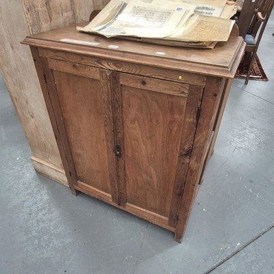 Lot 226 - An early 1900s pine two door floor standing...