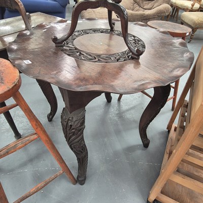 Lot 239 - A Victorian hardwood Anglo-Indian campaign...