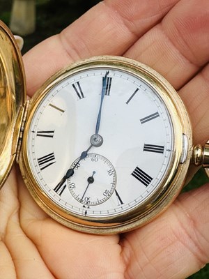 Lot 1140 - A J W Benson hallmarked 9ct gold pocket watch...