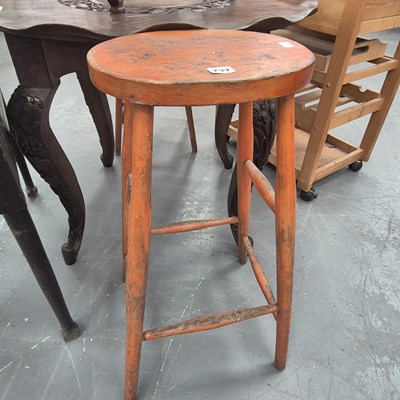 Lot 232 - Two vintage beech bar stools, each H 75cm