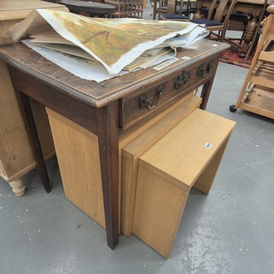 Lot 235 - An 18th century elm and mahogany side table on...