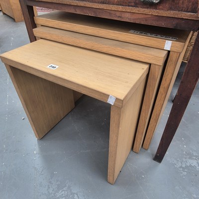 Lot 240 - A good quality modernist nest of tables in an...