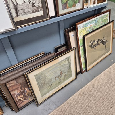 Lot 324 - A group of sporting and other prints including...