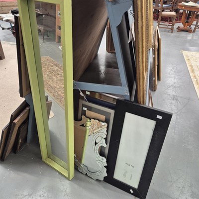 Lot 325 - A Venetian style mirror and a square framed...