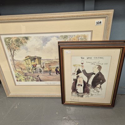 Lot 334 - Vic Bowcott, ' Toad's Yellow Caravan', ...