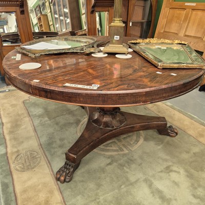 Lot 364 - A Victorian rosewood centre table, the round...