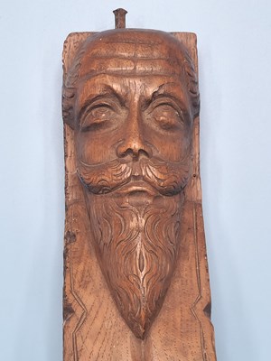 Lot 1565 - An antique carved oak architectural element,...