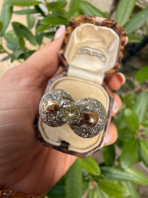Lot 1268 - A substantial diamond-set dress ring, the...