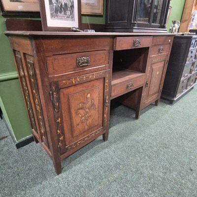 Lot 396 - A 19th century Colonial teak sideboard  with...