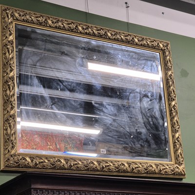 Lot 417 - A gilt framed bevel edged mirror 86 × 117cm