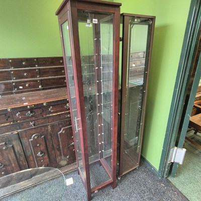 Lot 422 - Two modern display cabinets, larger  H 175 W...