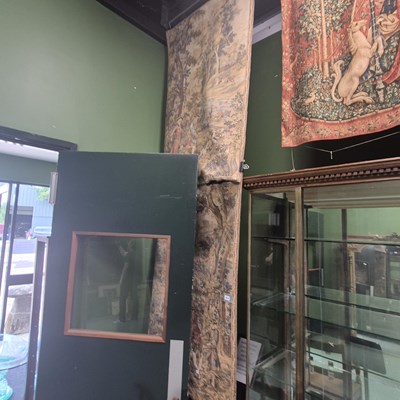 Lot 424 - Two Brussels style tapestries on sporting...