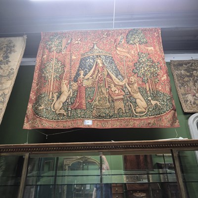 Lot 425 - A Brussels style tapestry 'A Mon Seul Desir'...