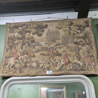 Lot 426 - A Brussels style tapestry of a sporting scene ...