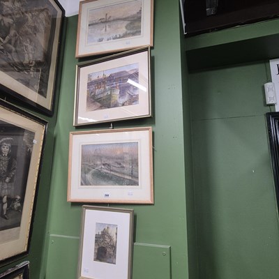 Lot 268 - Michael Tooby, four pastels and watercolours,...