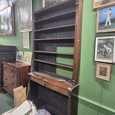Lot 275 - A Victorian rosewood bookcase, the six...
