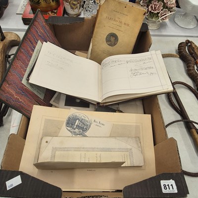 Lot 811 - An autograph book with signed musician's...
