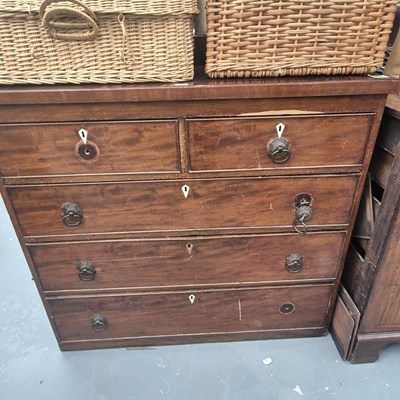 Lot 243 - A 19th century mahogany chest of two over...