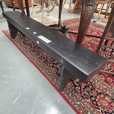 Lot 252 - A low painted bench H 33 W 140 D 23cm