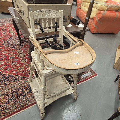 Lot 253 - An antique child's high chair, and a vintage...
