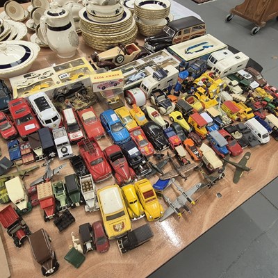 Lot 820 - Die cast toy cars, vans and airplanes by...
