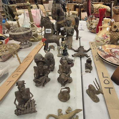 Lot 853 - A Malaysian Buddha, eastern bronze musicians,...
