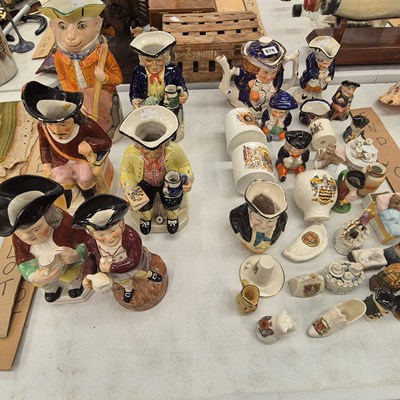 Lot 876 - Toby jugs and related wares, Goss and other...