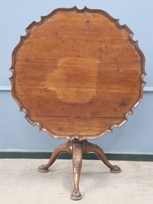 Lot 1568 - A Georgian Irish mahogany birdcage tripod...