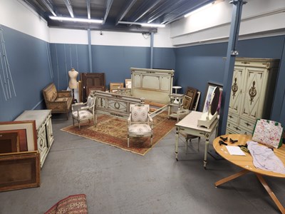 Lot 1566 - An early 20th century French style painted and...