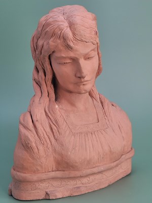 Lot 1588 - An early 20th century terracotta bust of a...