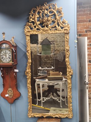 Lot 1572 - A 19th century gilt framed rectangular mirror,...