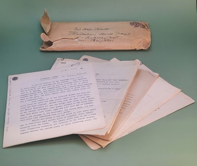 Lot 915 - Early 20th Century hand typed English...