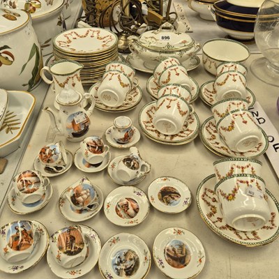 Lot 896 - A child's porcelain coffee set, together with...